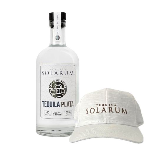 Tequila Solarum Plata 750 Ml + Gorra Solarum