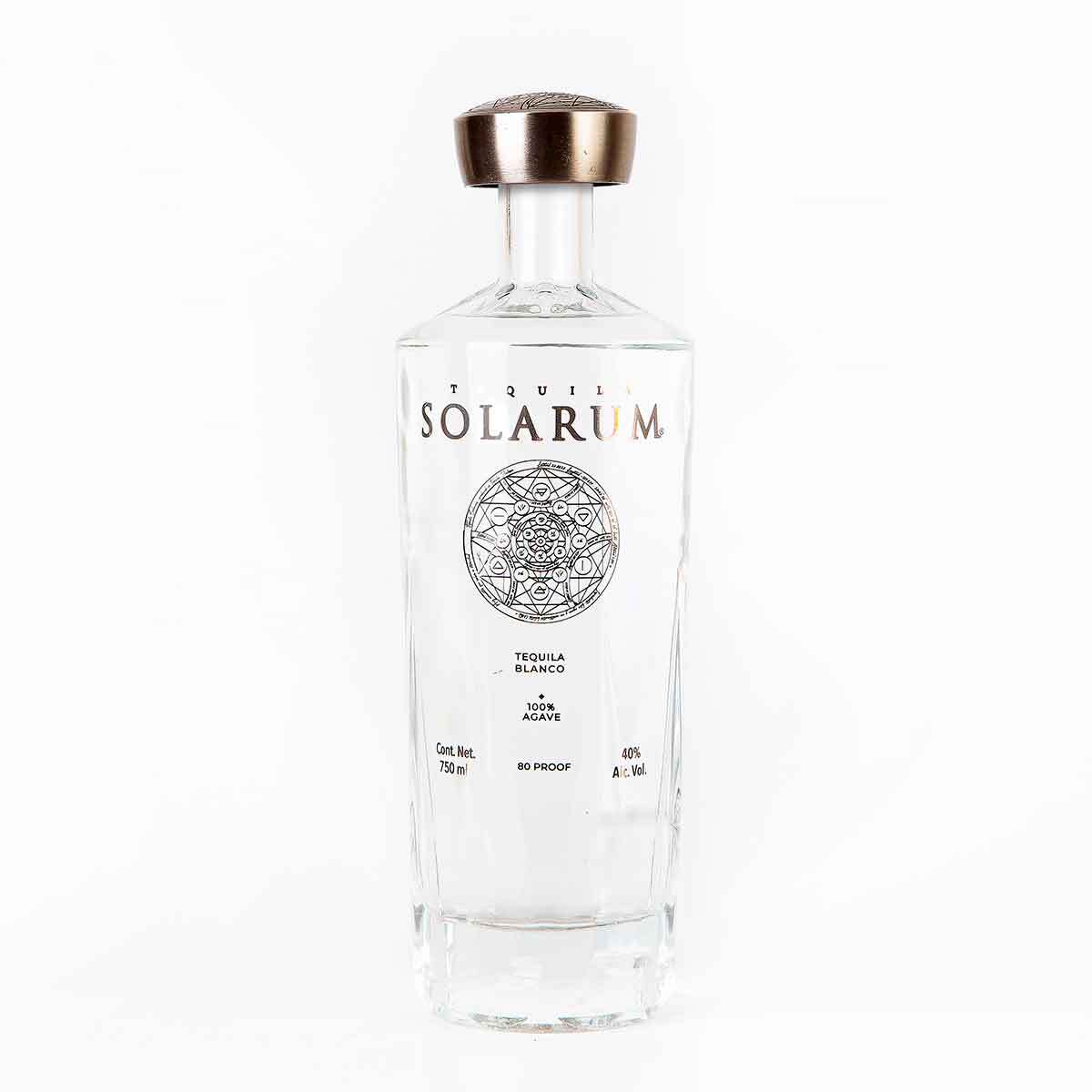 Tequila Solarum Blanco 750 Ml + Licorera Solarum