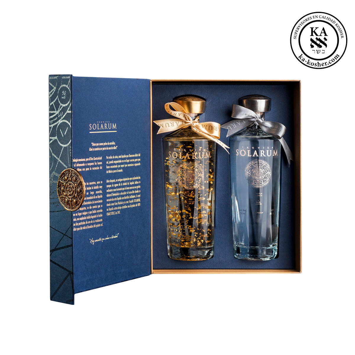 Tequila Solarum Extra Añejo Cristalino 750 Ml Con Tequila Solarum Blanco 750 Ml - Corpovino