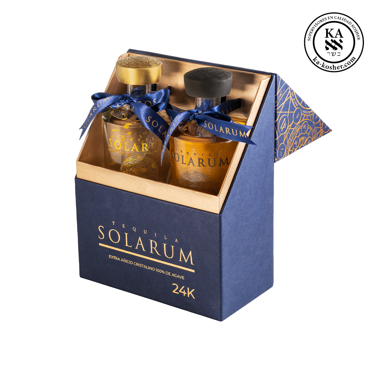 Tequila Solarum Extra Añejo Cristalino 750 Ml Con Tequila Solarum Reposado 750 Ml - Corpovino