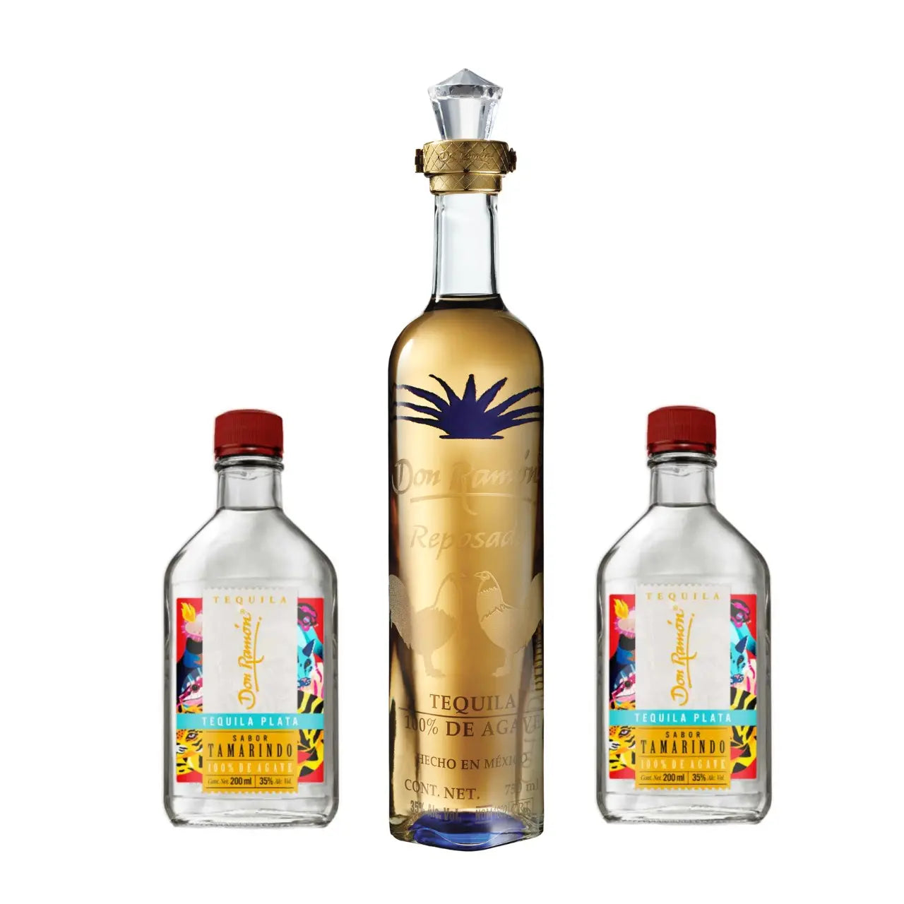 Tequila Don Ramón Punta Diamante Reposado 750ml + REGALO 2 Don Ramón Plata Tamarindo 200 Ml