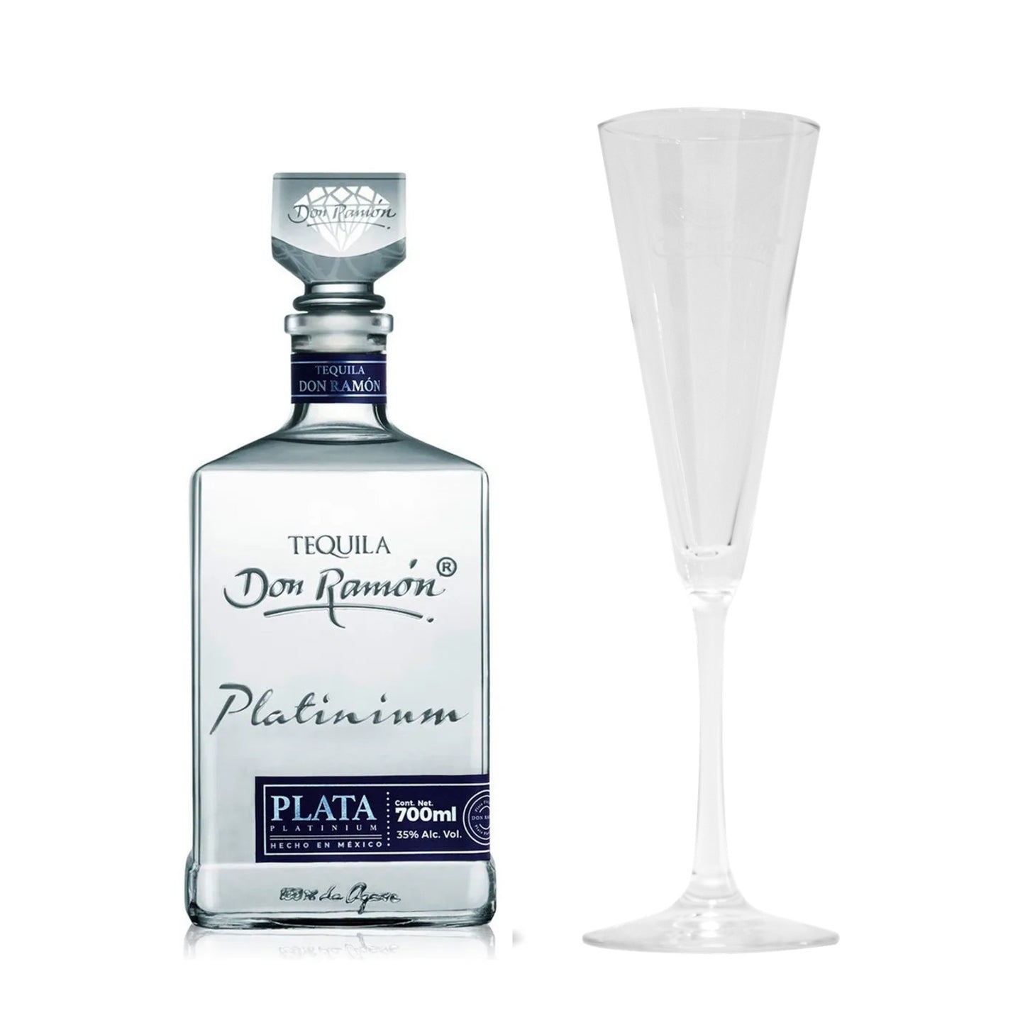 Tequila Don Ramon Plata Platinum 700 Ml + Copa