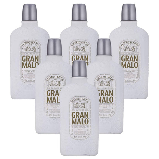 Pack 6 Licor Con Tequila Gran Malo Horchata 750 Ml