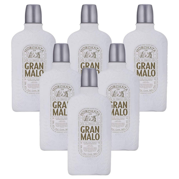 Pack 6 Licor Con Tequila Gran Malo Horchata 750 Ml