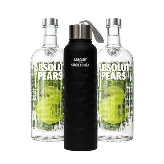 Pack 2 Vodka Absolut Pears 750ml + Termo Absolut - Corpovino